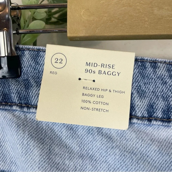 Universal Thread Mid-Rise 90s Baggy baggy leg 100% cotton non-stretch plus size - Picture 10 of 10